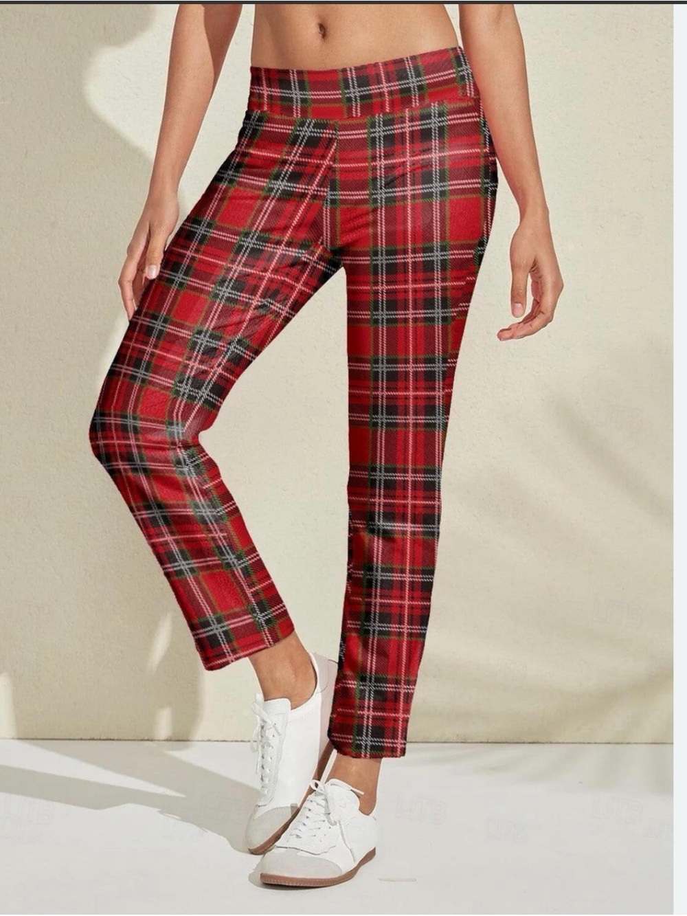 torrid Red Plaid Cropped Slim Pants